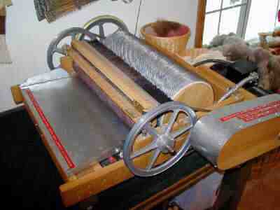 Duncan double wide motorized drumcarder