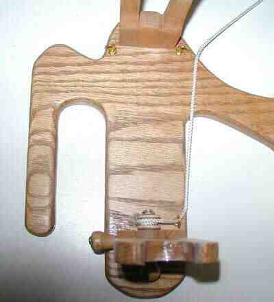 top view of tension knobs