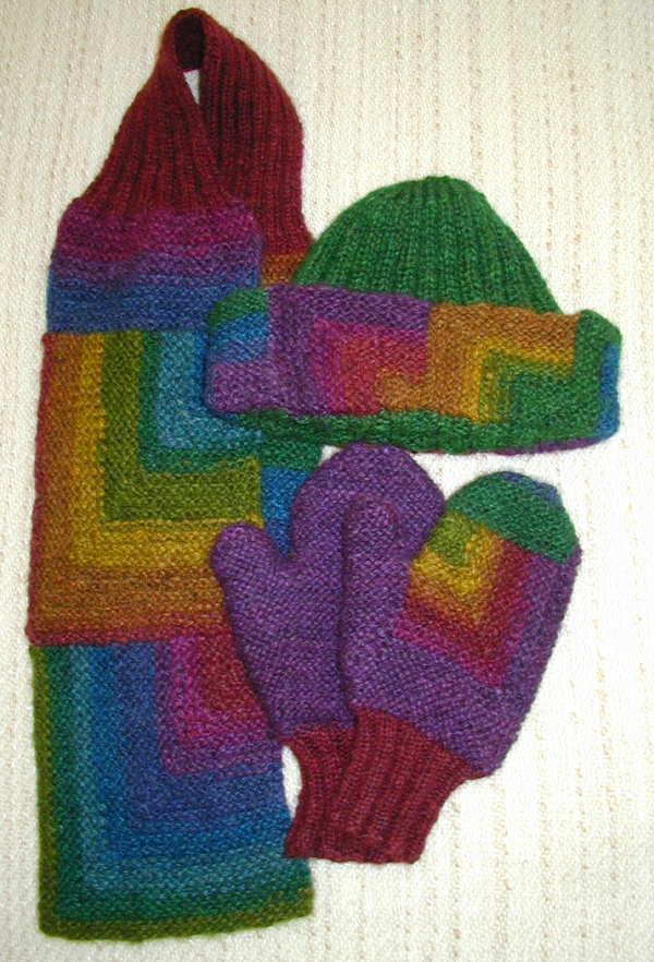 Mitered mitten set