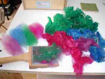 Precarding wool with lots of vegetable matter